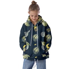 Vintage Vegetables Zucchini  Kids  Oversized Hoodie by ConteMonfrey