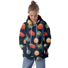 Vintage Vegetables  Kids  Oversized Hoodie by ConteMonfrey