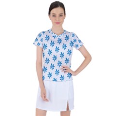 Little Blue Daisies  Women s Sports Top by ConteMonfrey