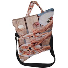 A Beautiful Table - Italian Food Fold Over Handle Tote Bag by ConteMonfrey