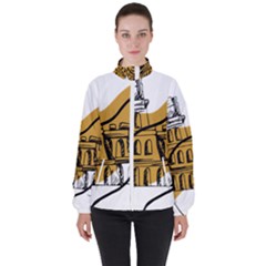 Colosseo Draw Silhouette Women s High Neck Windbreaker by ConteMonfrey