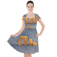 Pasta Is Art - Italian Food Cap Sleeve Midi Dress by ConteMonfrey