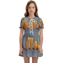 Pasta Is Art - Italian Food Kids  Sweet Collar Dress by ConteMonfrey