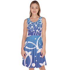 Blue Fish Water Aquarium Knee Length Skater Dress With Pockets by danenraven