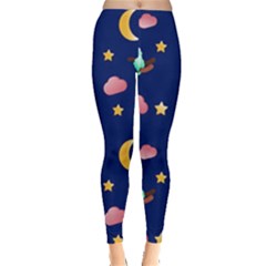 Sleepy Sheep Star And Moon Leggings  by danenraven