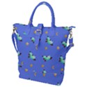 Seamless Pastel Wallpaper Animal Buckle Top Tote Bag View1