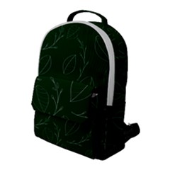 Leaves Leaf Foliage Plant  Background Flap Pocket Backpack (large) by danenraven