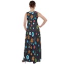 Flowers-leaves Leaf Background Floral Flora Empire Waist Velour Maxi Dress View2