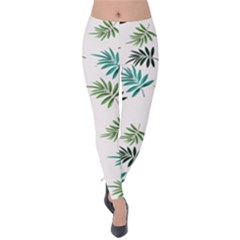 Leaves Leaf Green Nature Velvet Leggings by danenraven