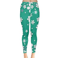 Illustration Background Daisy Flower Floral Inside Out Leggings by danenraven