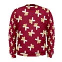 Gold Gingerbread Man Burgundy Men s Sweatshirt View1