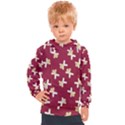 Gold Gingerbread Man Burgundy Kids  Hooded Pullover View1