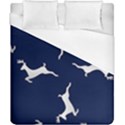 Silver Reindeer Blue Duvet Cover (California King Size) View1