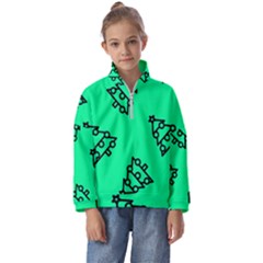 Tree With Ornaments Green Kids  Half Zip Hoodie by TetiBright