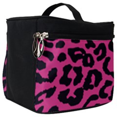 Leopard Print Jaguar Dots Pink Make Up Travel Bag (big) by ConteMonfreyShop