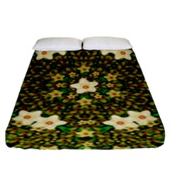 Flower Power And Big Porcelainflowers In Blooming Style Fitted Sheet (king Size) by pepitasart