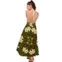 Flower Power And Big Porcelainflowers In Blooming Style Backless Maxi Beach Dress View2