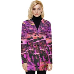 Mirror Fractal Button Up Hooded Coat  by Sparkle