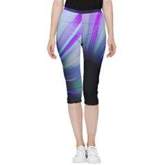 Mirror Fractal Inside Out Lightweight Velour Capri Leggings  by Sparkle