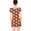 Black And Orange Pumpkin Short Sleeve Bodycon Dress View2