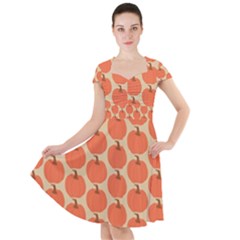 Cute Pumpkin Cap Sleeve Midi Dress by ConteMonfrey