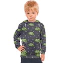 Green Vampire Mouth - Halloween Modern Decor Kids  Hooded Pullover View1