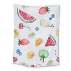 Fruit Summer Vitamin Watercolor Medium Tapestry by Wegoenart