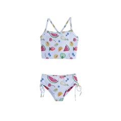 Fruit Summer Vitamin Watercolor Girls  Tankini Swimsuit by Wegoenart