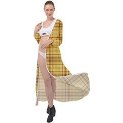 Plaid Maxi Chiffon Beach Wrap by nateshop