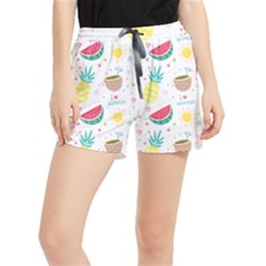 Pineapple And Watermelon Summer Fruit Women s Runner Shorts by Jancukart