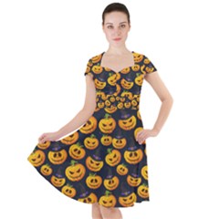 Jack O Lantern  Cap Sleeve Midi Dress by ConteMonfrey