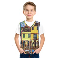 Colorful Venice Homes Kids  Basketball Tank Top by ConteMonfrey