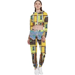 Colorful Venice Homes Cropped Zip Up Lounge Set by ConteMonfrey