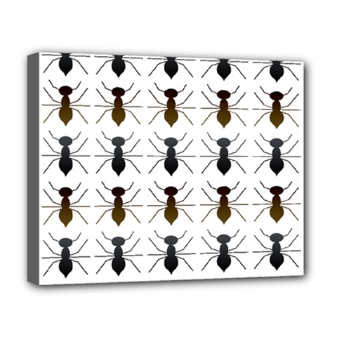 Ant Insect Pattern Cartoon Ants Deluxe Canvas 20  X 16  (stretched) by Ravend