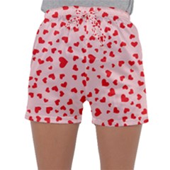 Hearts Valentine Heart Pattern Sleepwear Shorts by Ravend