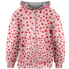 Hearts Valentine Heart Pattern Kids  Zipper Hoodie Without Drawstring by Ravend