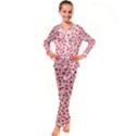 Hearts Valentine Heart Pattern Kid s Satin Long Sleeve Pajamas Set View1