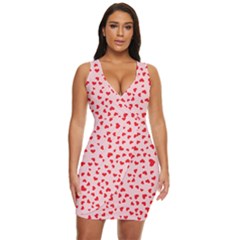 Hearts Valentine Heart Pattern Draped Bodycon Dress by Ravend