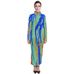 Pattern Design Decorative Art Turtleneck Maxi Dress by Ravend