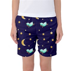 Seamless Pastel Wallpaper Animal Women s Basketball Shorts by Ravend