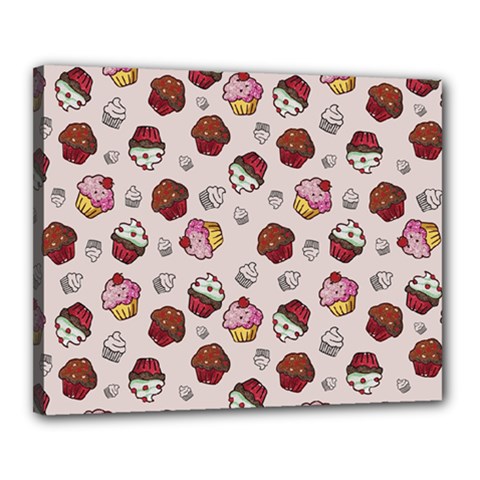 Cake Cupcake Sweet Dessert Food Canvas 20  X 16  (stretched) by Ravend