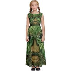 Im Fourth Dimension Colour 81 Kids  Satin Sleeveless Maxi Dress by imanmulyana