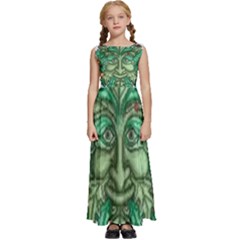 Im Fourth Dimension Colour 82 Kids  Satin Sleeveless Maxi Dress by imanmulyana