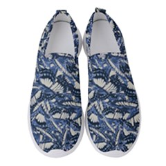 Butterflies Motif Collage Pattern Women s Slip On Sneakers by dflcprintsclothing