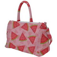 Background Watermelon Pattern Fruit Duffel Travel Bag by Wegoenart