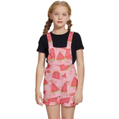 Background Watermelon Pattern Fruit Kids  Short Overalls by Wegoenart