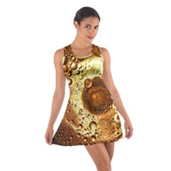 Olive Oil Bubbles Gold Oil Food Cotton Racerback Dress by Wegoenart