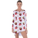 Strawberry Pattern Background Asymmetric Cut-Out Shift Dress View1