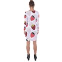 Strawberry Pattern Background Asymmetric Cut-Out Shift Dress View2