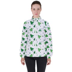 Christmas Tree Pattern Design Women s High Neck Windbreaker by Wegoenart